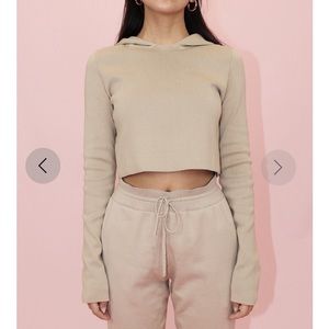 Cry Baby Nude Knit Hoodie